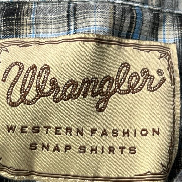 Wrangler Pearl Snap Shirt Mens 3XL Short Sleeve Multicolor Plaid - Picture 3 of 7